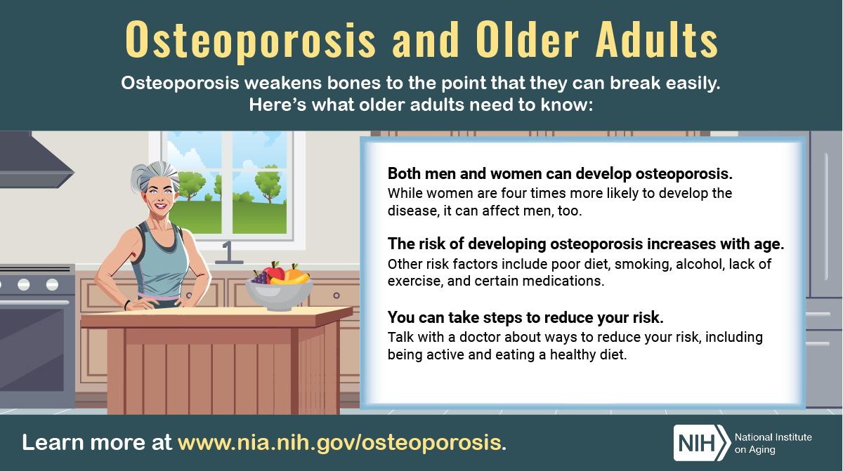 infographic about osteoporosis and older adults