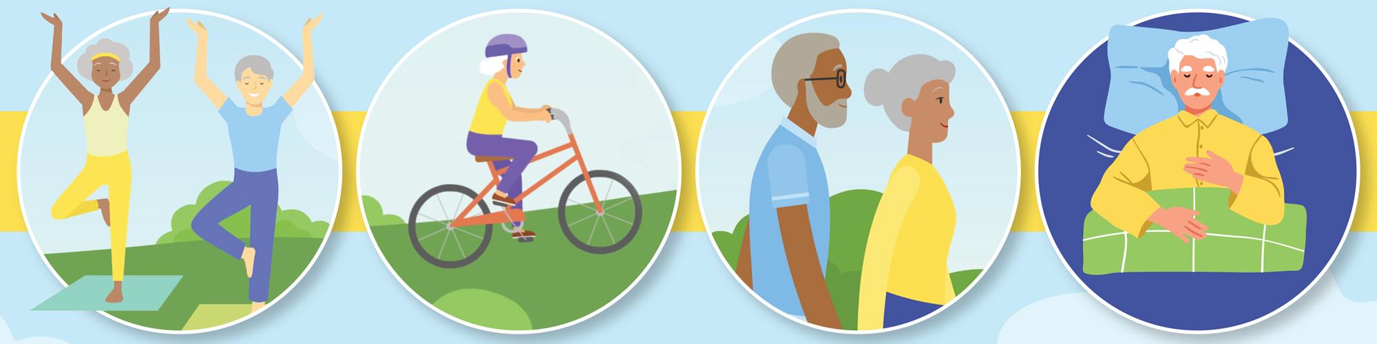Illustration of Activities to Better Mental Health