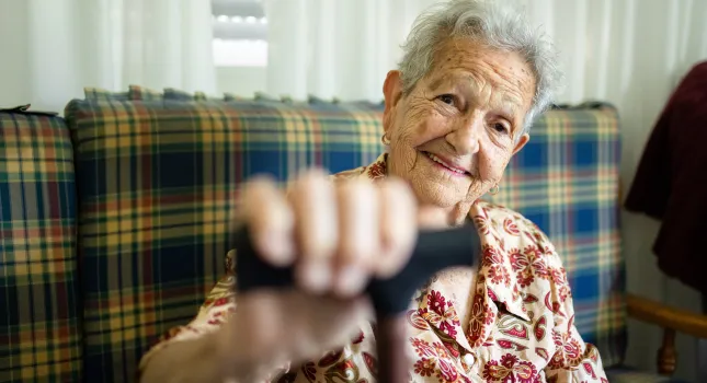 Image of a lady smiling