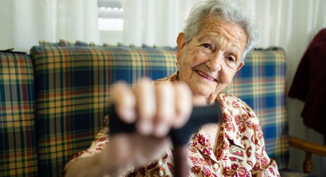 Image of a lady smiling